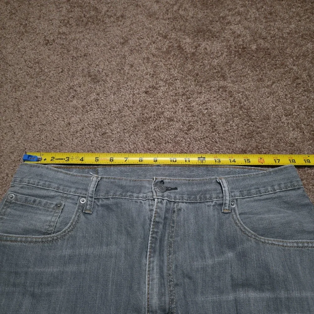 Levis 569 Shorts Mens 36 Gray‎ Denim Bermuda Jorts Casual Summer Faded Wash